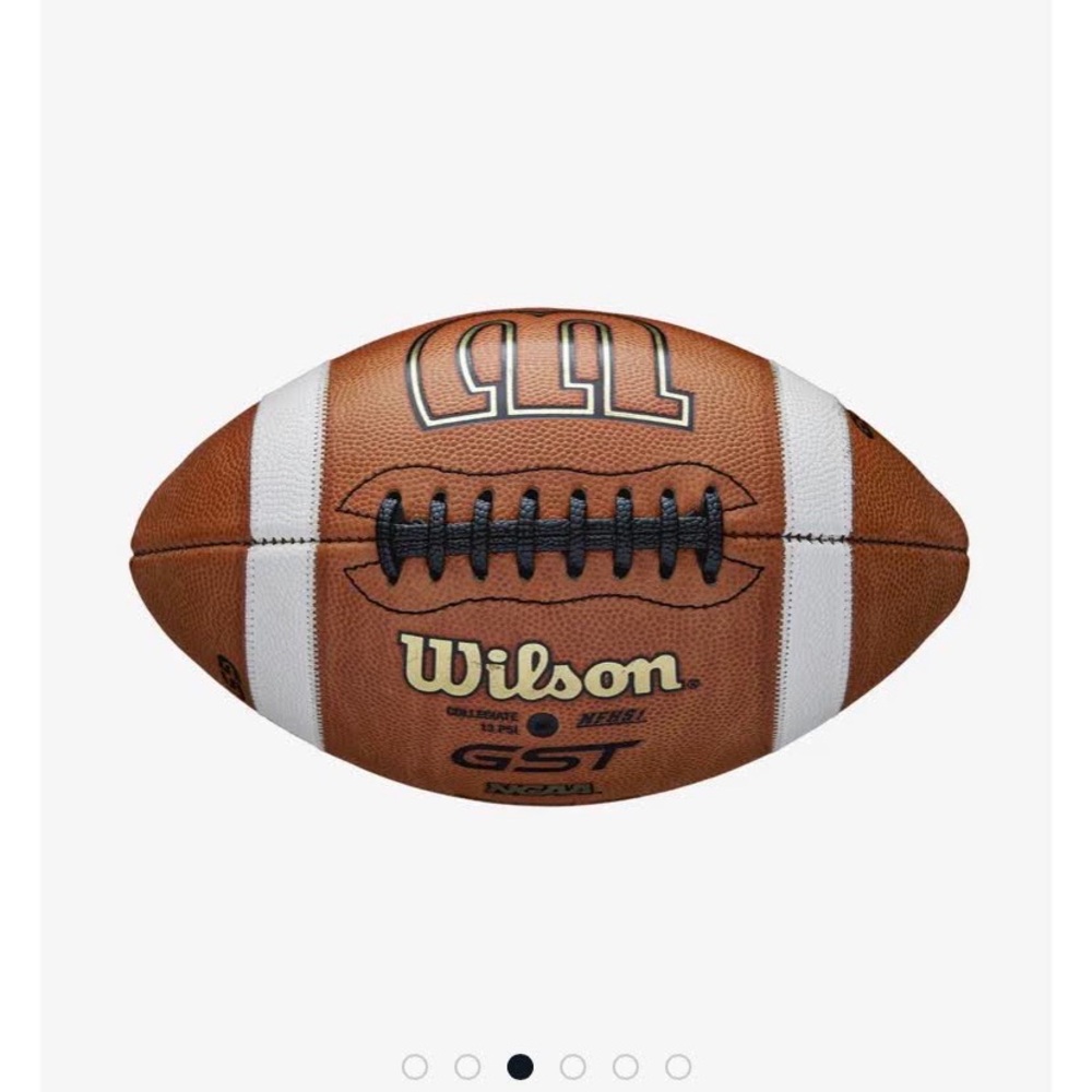 WILSON GST 1003 NCAA/NHSF Leather Game Football - NEW w bowl game logo - Picture 8 of 8